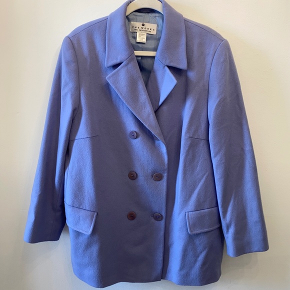 Saks Fifth Avenue Jackets & Blazers - Saks Fifth Avenue Lavender Wool/Cashmere Blend Coat in Excellent Conditi…